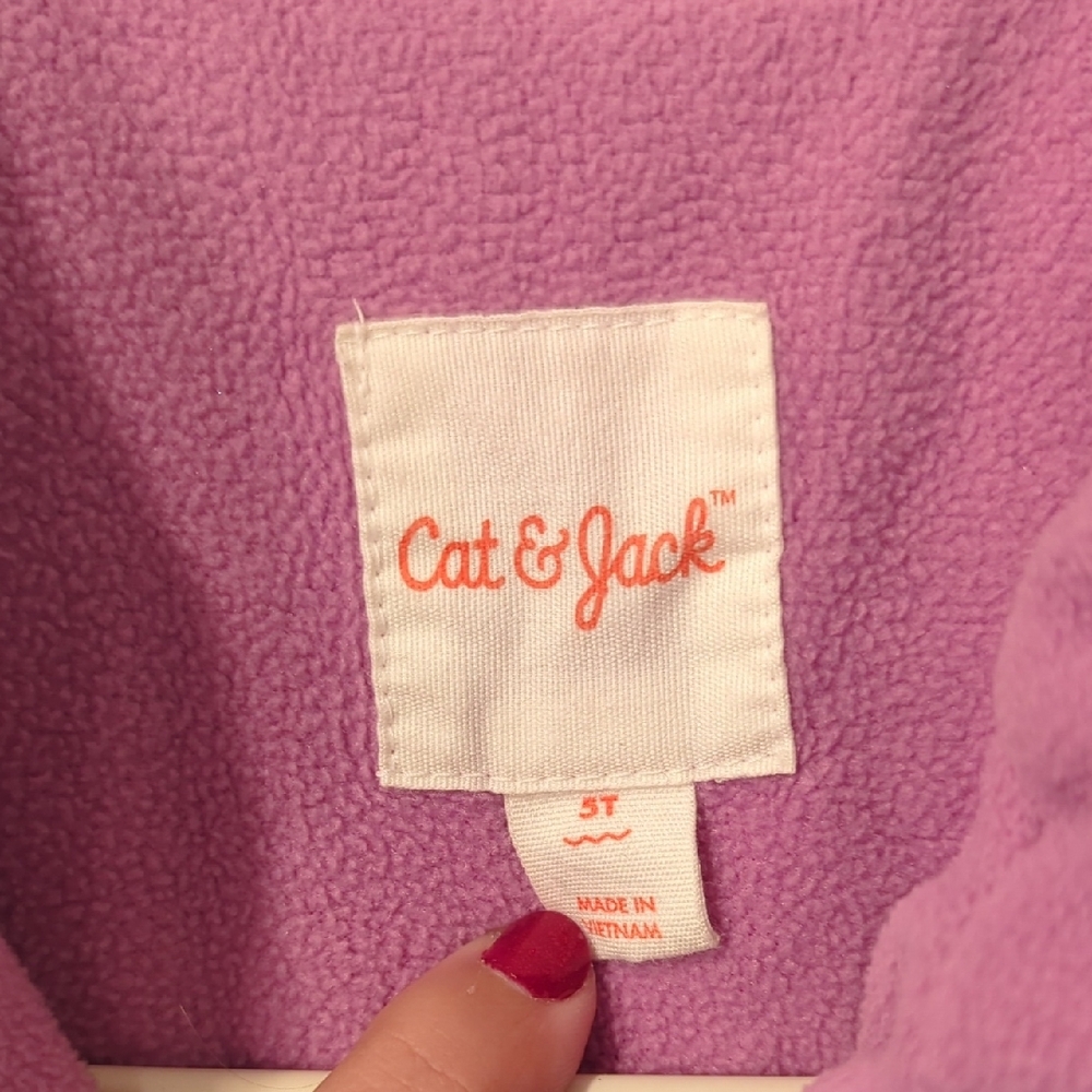 Cat & Jack Jacket Teal Fleece Lined size‎ 5T image 3